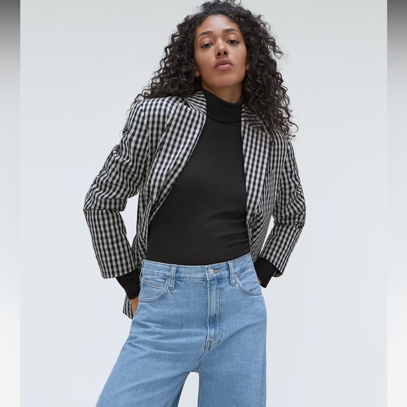 NWOT Everlane The Supima® Micro-Rib Turtleneck in Black, Size XS - Picture 3 of 5